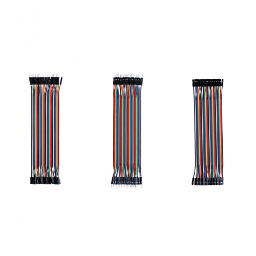 Ensemble de câbles Dupont multicolores 120 pièces, types mâle-mâle, femelle-femelle et mâle-femelle pour prototypage